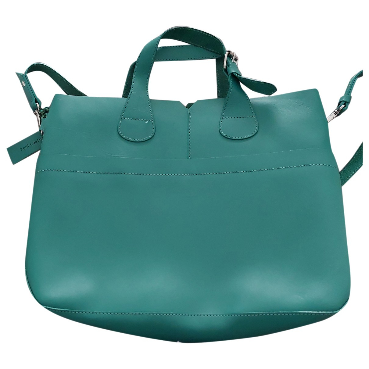 Leather handbag ZIGN Green in Leather 
